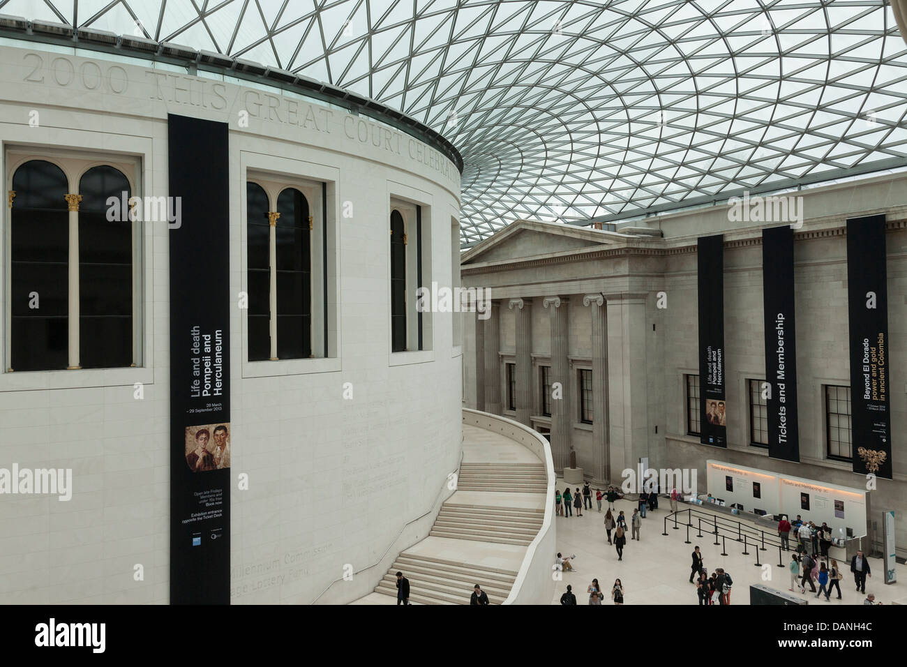Great Court, el Museo Británico, Londres, Reino Unido. Foto de stock