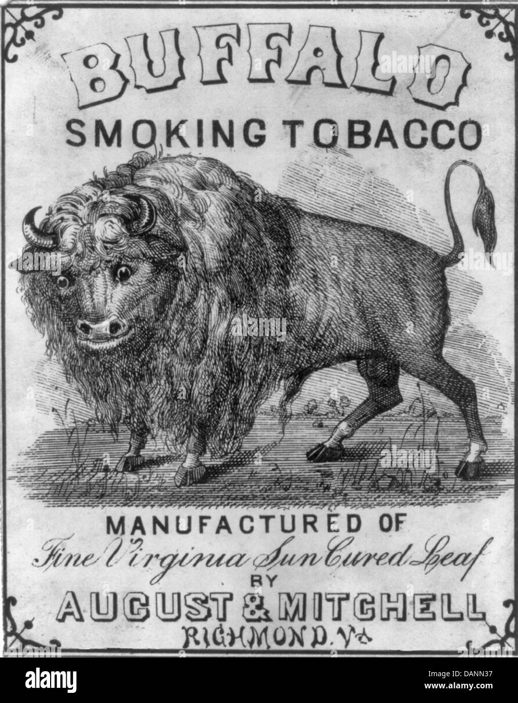 Buffalo - paquete de tabaco para fumar tabaco, circa 1868 Fotografía de  stock - Alamy