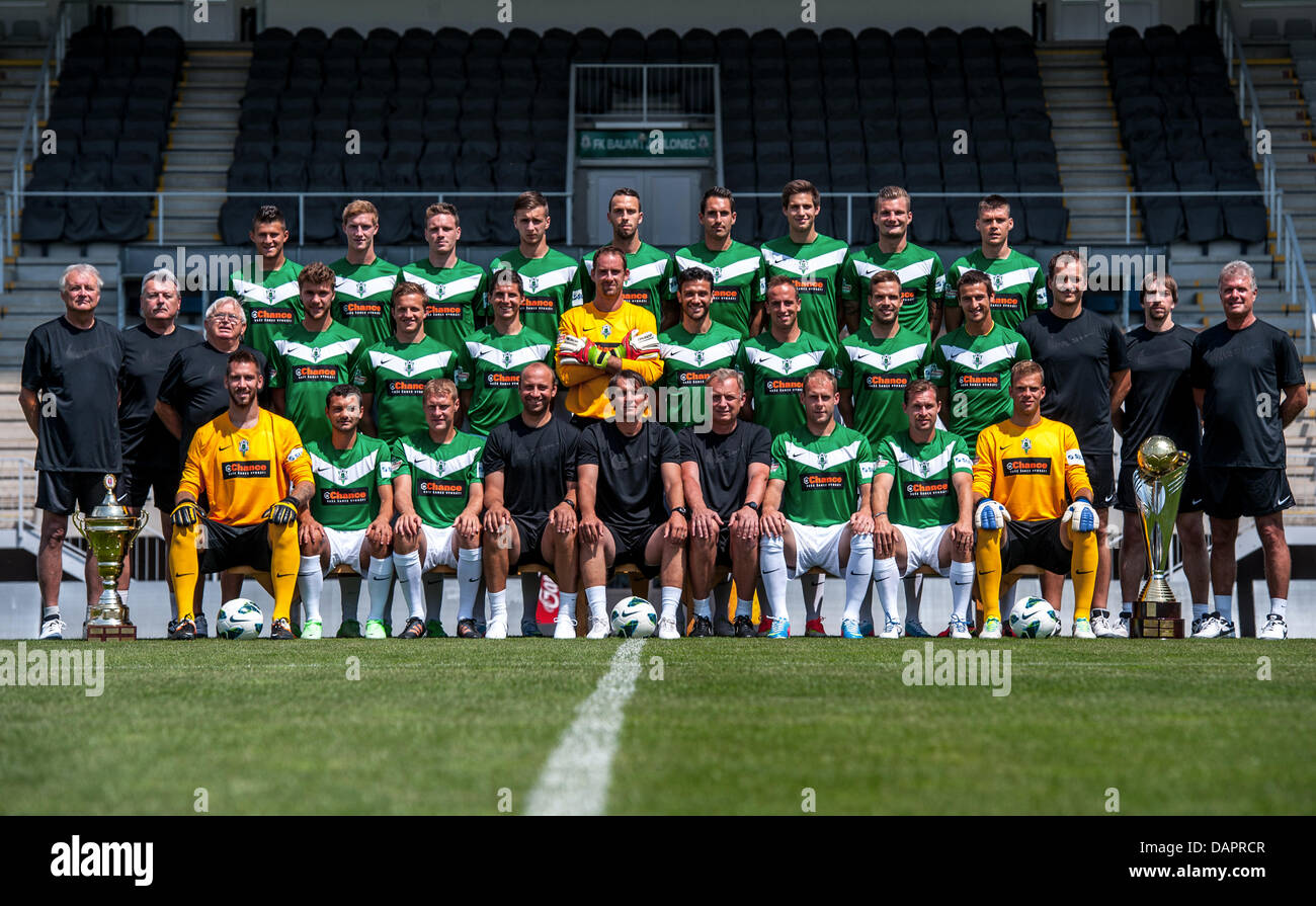 FK BAUMIT Jablonec, Czech soccer league season 2013/2014. Top row from ...