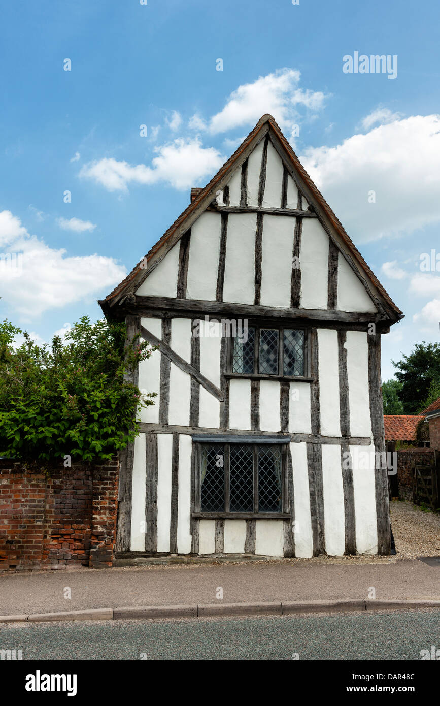 Bastidor de madera medieval casa en Suffolk, Lavenham Foto de stock