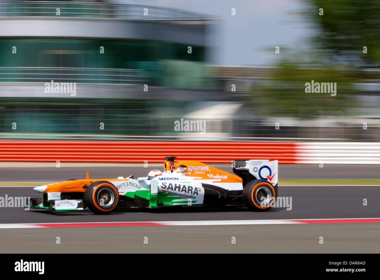 Silverstone, en el Reino Unido. El 17 de julio, 2013. Sahara Force India F1 Team Force India-Mercedes VJM06 impulsada por Paul di Resta durante la Fórmula Uno de los jóvenes pilotos de pruebas en Silverstone. Crédito: Además de los deportes de acción/Alamy Live News Foto de stock