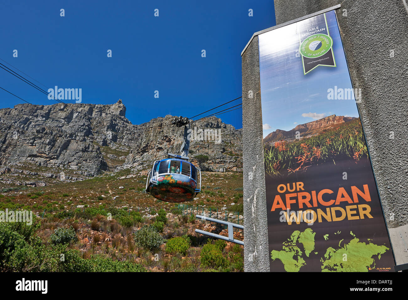 Teleférico de Table Mountain, Ciudad del Cabo, Western Cape, Sudáfrica Foto de stock