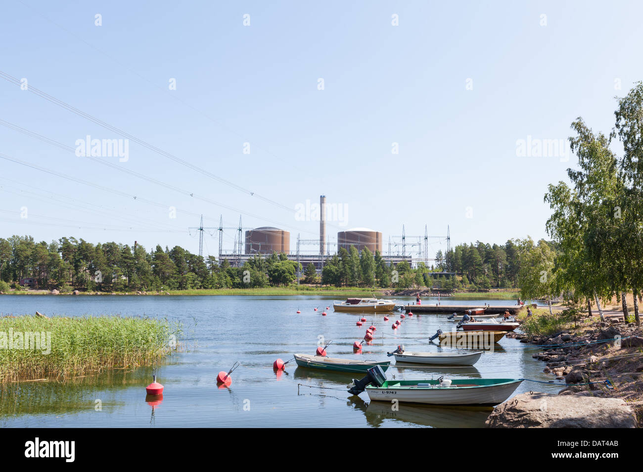 La central nuclear de Loviisa, Finlandia Foto de stock