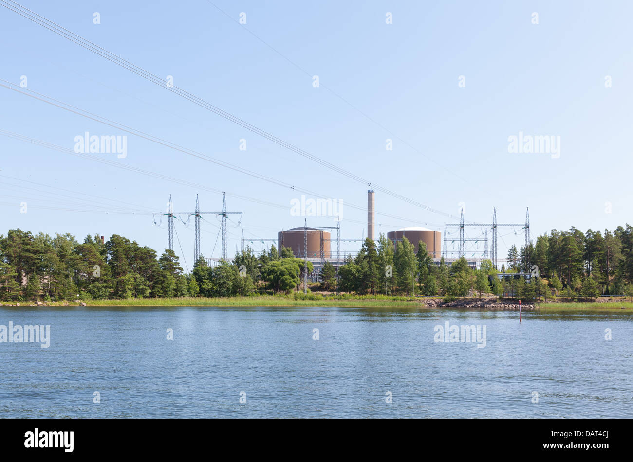 La central nuclear de Loviisa, Finlandia Foto de stock