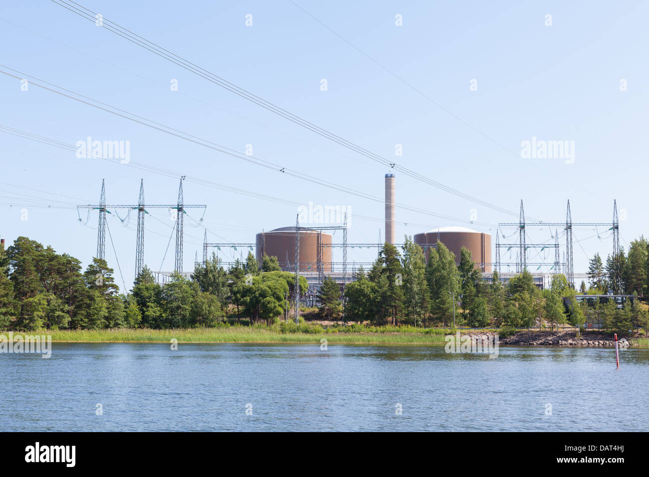 La central nuclear de Loviisa, Finlandia Foto de stock