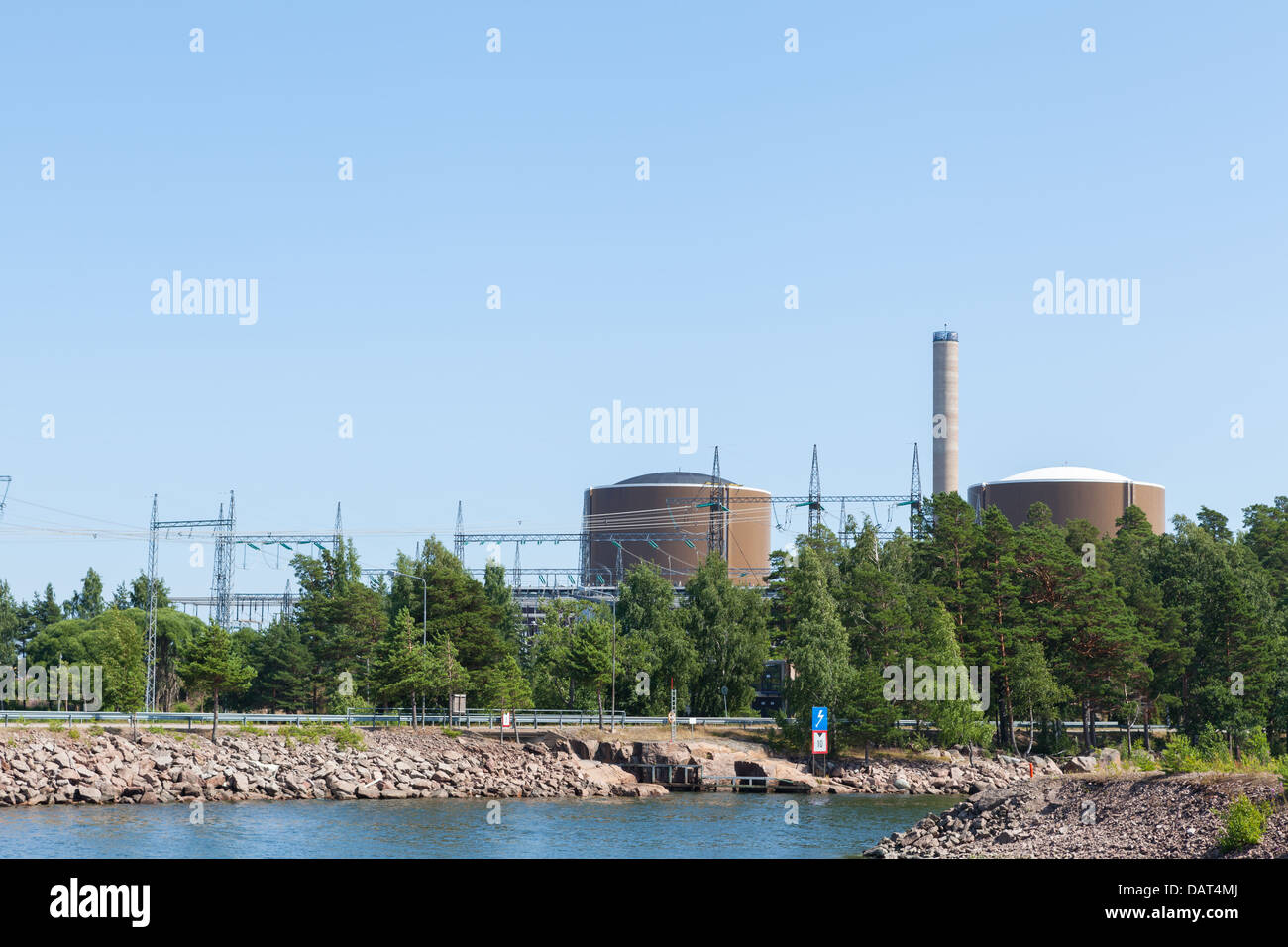 La central nuclear de Loviisa, Finlandia Foto de stock