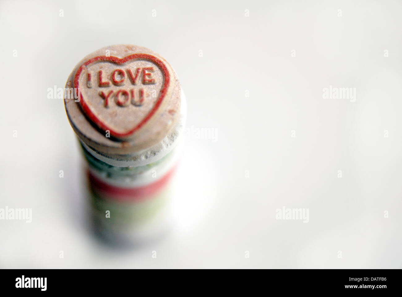 Dulces, Amor corazones. I LOVE YOU, slogan. Foto de stock