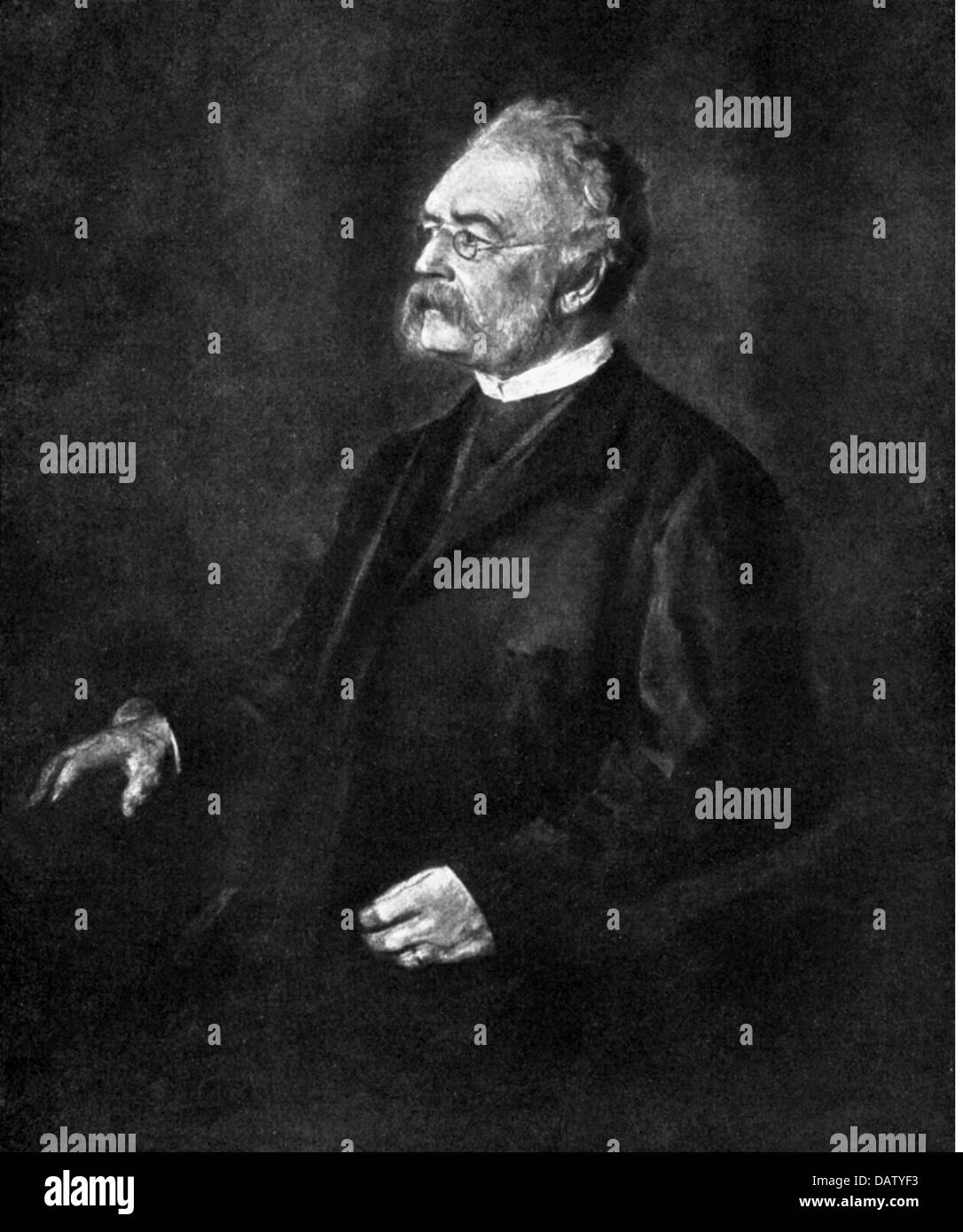 Werner von Siemens, 13.3.1816 - 6.12.1892, empresario e inventor alemán, de longitud media, basada en una pintura del siglo XIX. Foto de stock