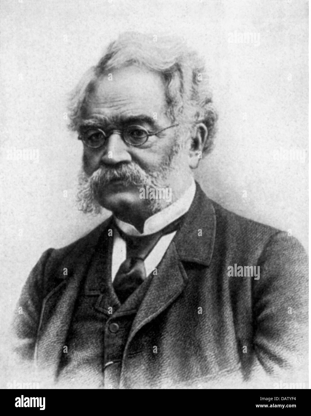 Werner von Siemens, 13.3.1816 - 6.12.1892, empresario e inventor alemán, retrato, grabado en madera del siglo XIX. Foto de stock