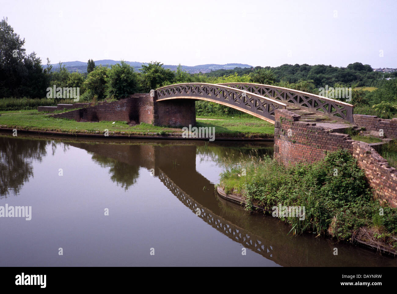 Puente sobre el Canal de Dudley No2, Netherton, Dudley, West Midlands, Inglaterra, Reino Unido. Foto de stock