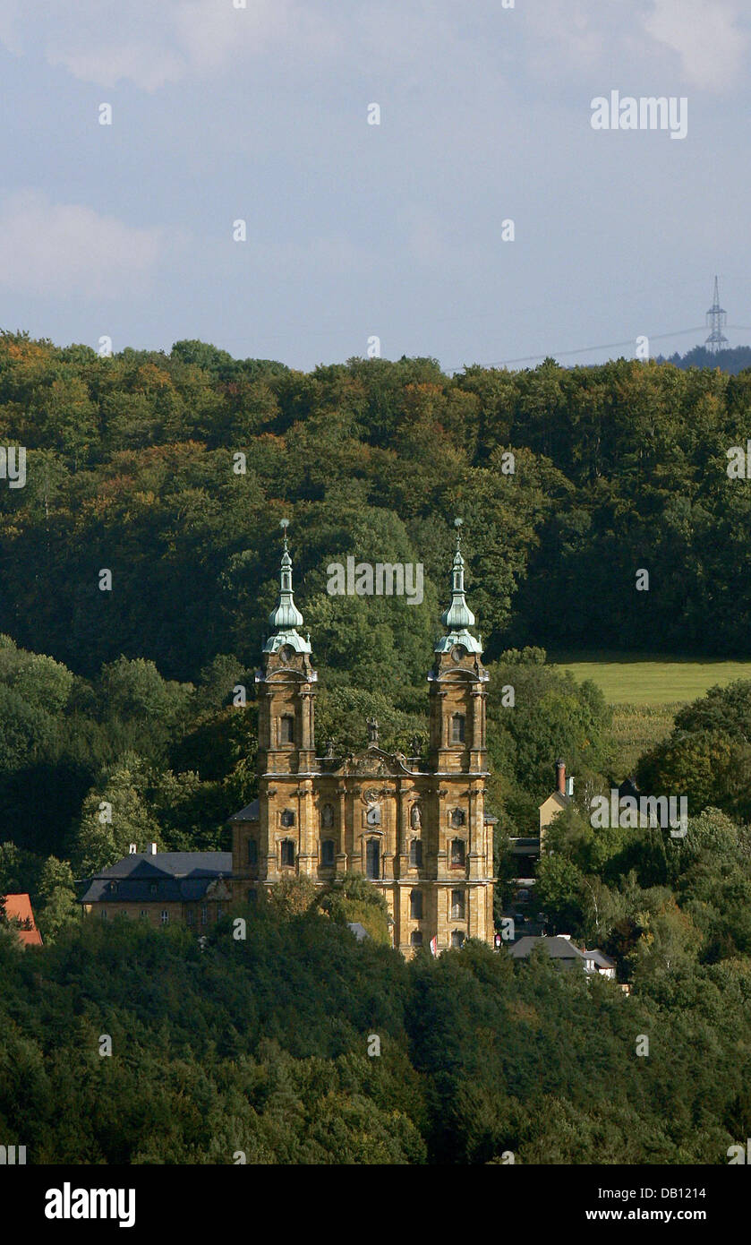 La imagen muestra la abadía Franciscana Vierzehnheiligen en Bad