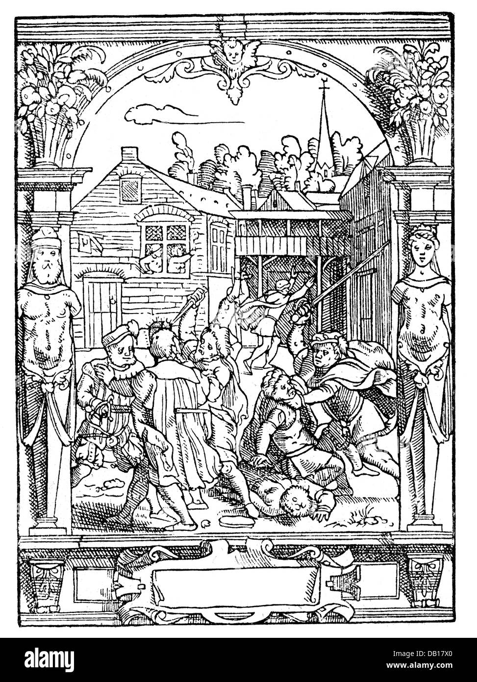 La rebelión de las Cofradías de Valencia 1520 - 1521, Copyright del artista no ha de ser borrado Foto de stock