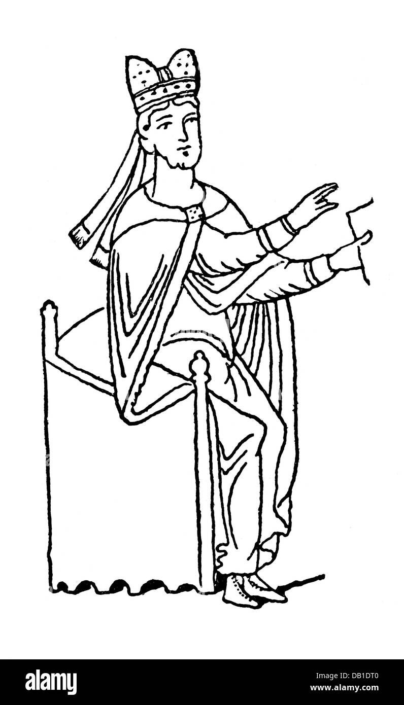 Órdenes del clero anglosajón del siglo XI ilustración en blanco y negro  Fotografía de stock  Alamy