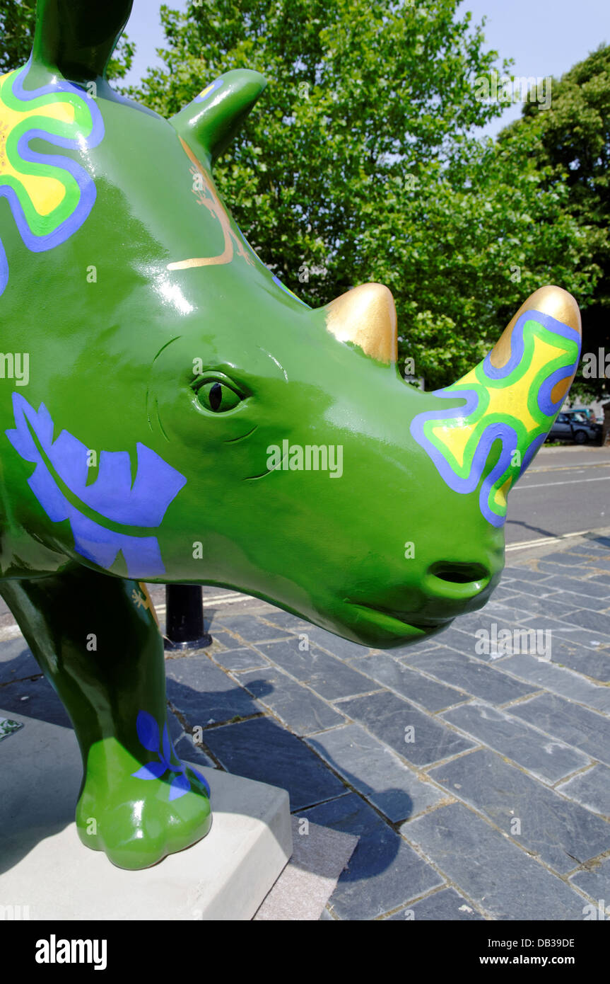 Proyecto de rinocerontes en arte, Southampton, Hampshire, Inglaterra, Reino Unido, GB. Foto de stock