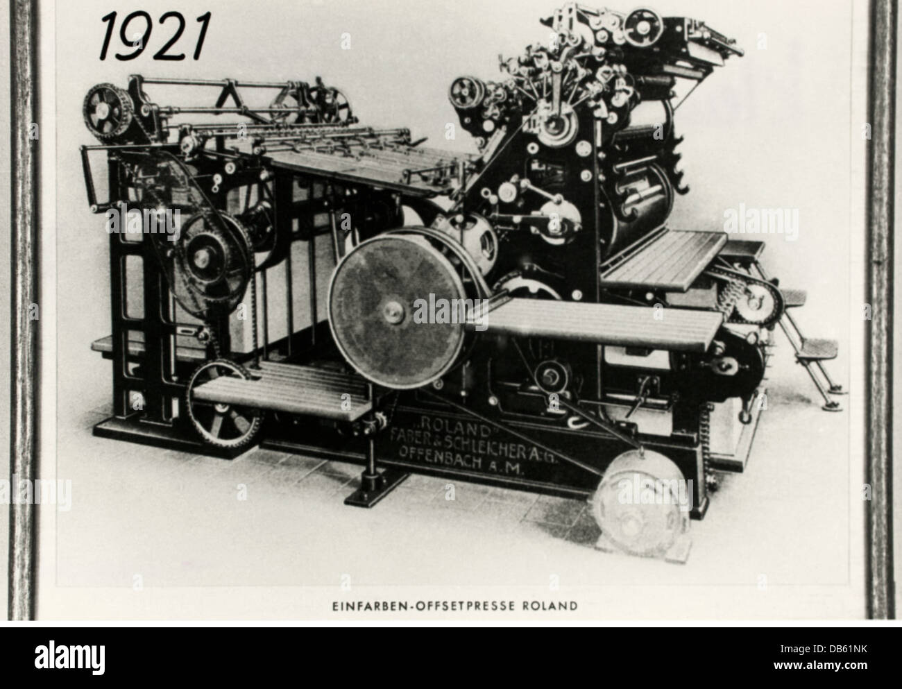 Tecnología, tipografía, imprenta, Roland, Faber und Schleicher AG, Offenbach, Alemania, 1921