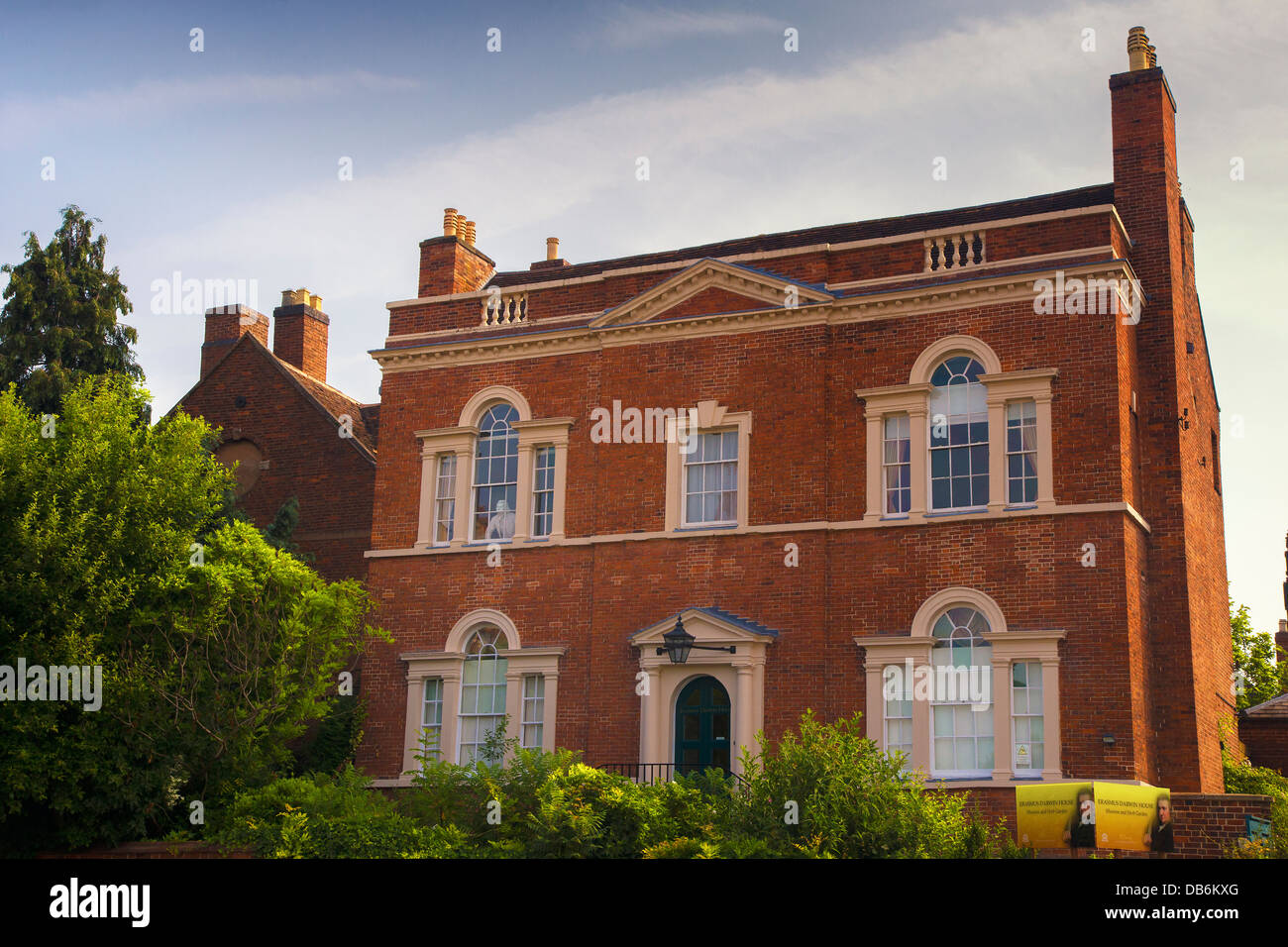 Erasmus Darwin's House, Lichfield, Staffordshire, Inglaterra, Reino Unido. Foto de stock