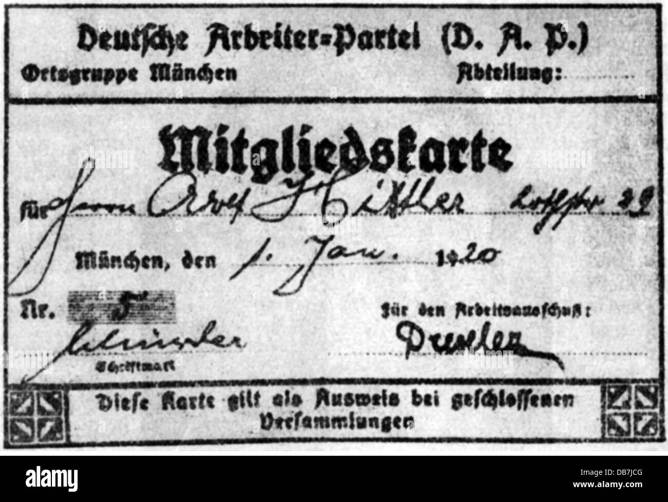 Welcher Partei Gehörte Hitler An Hitler, Adolf, 20.4.1889 - 30.4.1945, político alemán (NSDAP), tarjeta