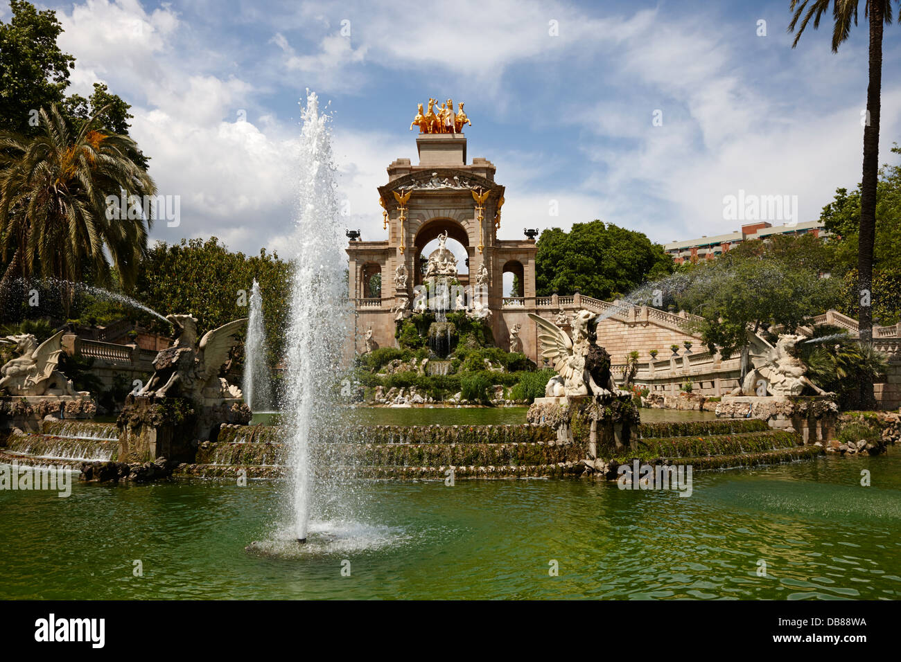 Fontana monumental Parc de la Ciutadella Barcelona Cataluña España Foto de stock