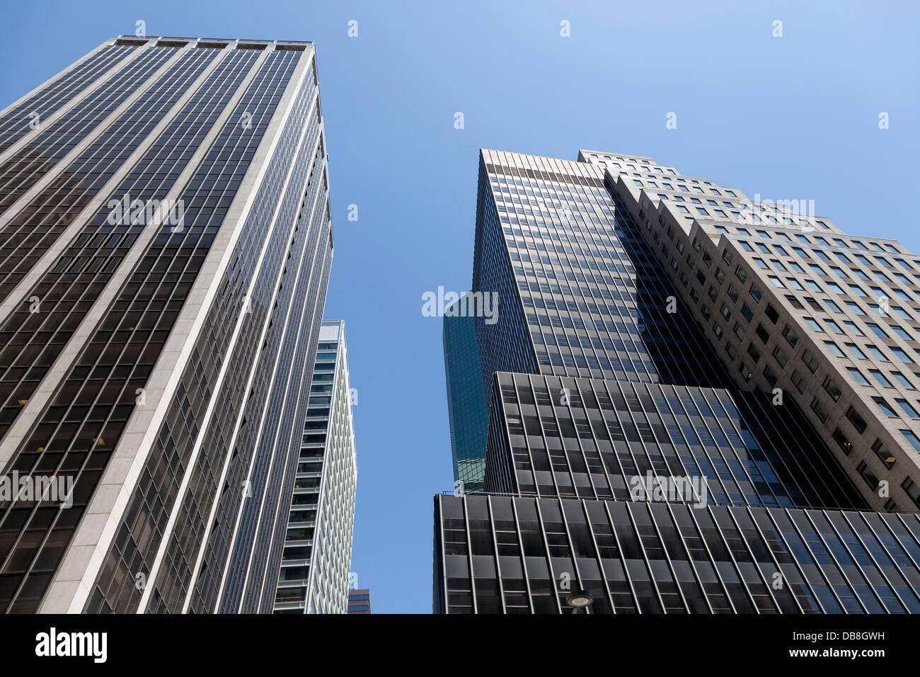 Rascacielos en el distrito financiero, la ciudad de Nueva York Foto de stock