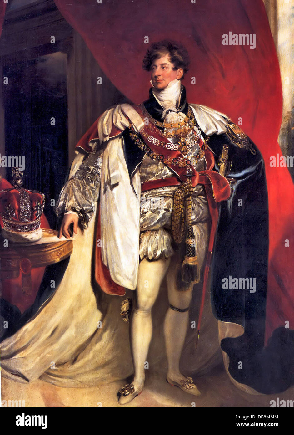 George IV, Rey Jorge IV, (George Augustus Frederick, 1762 – 1830), Rey del Reino Unido de Gran Bretaña e Irlanda Foto de stock