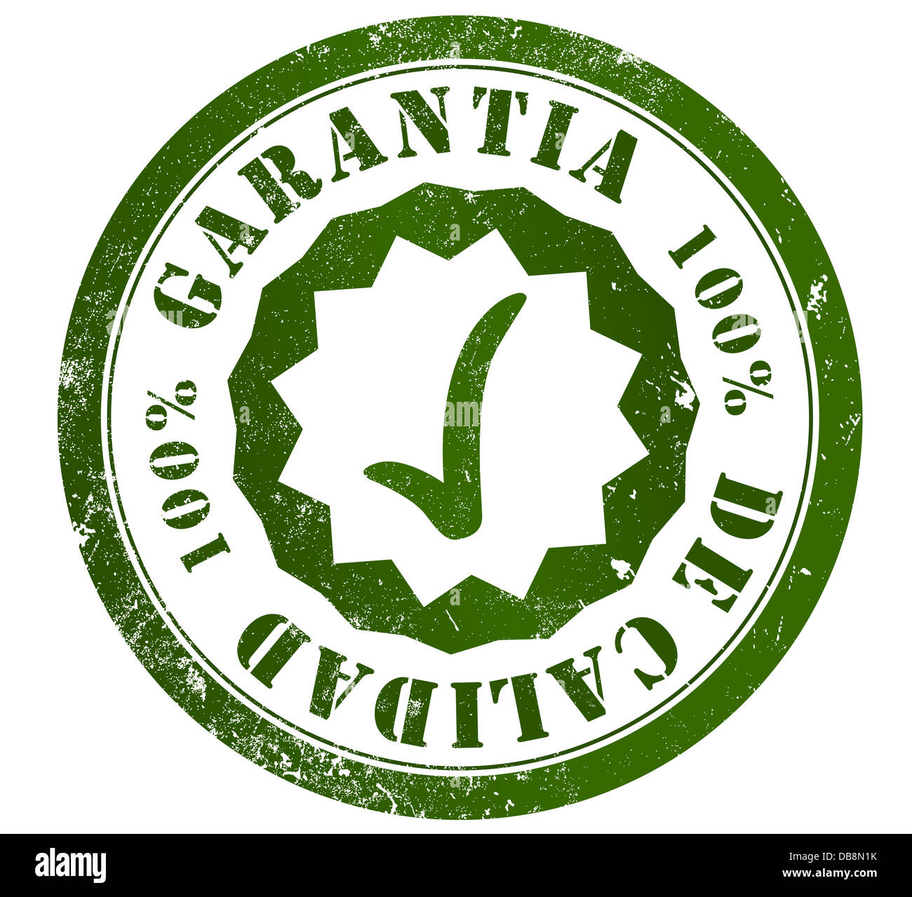100% Garantía de calidad sello grunge en español Fotografía de stock - Alamy