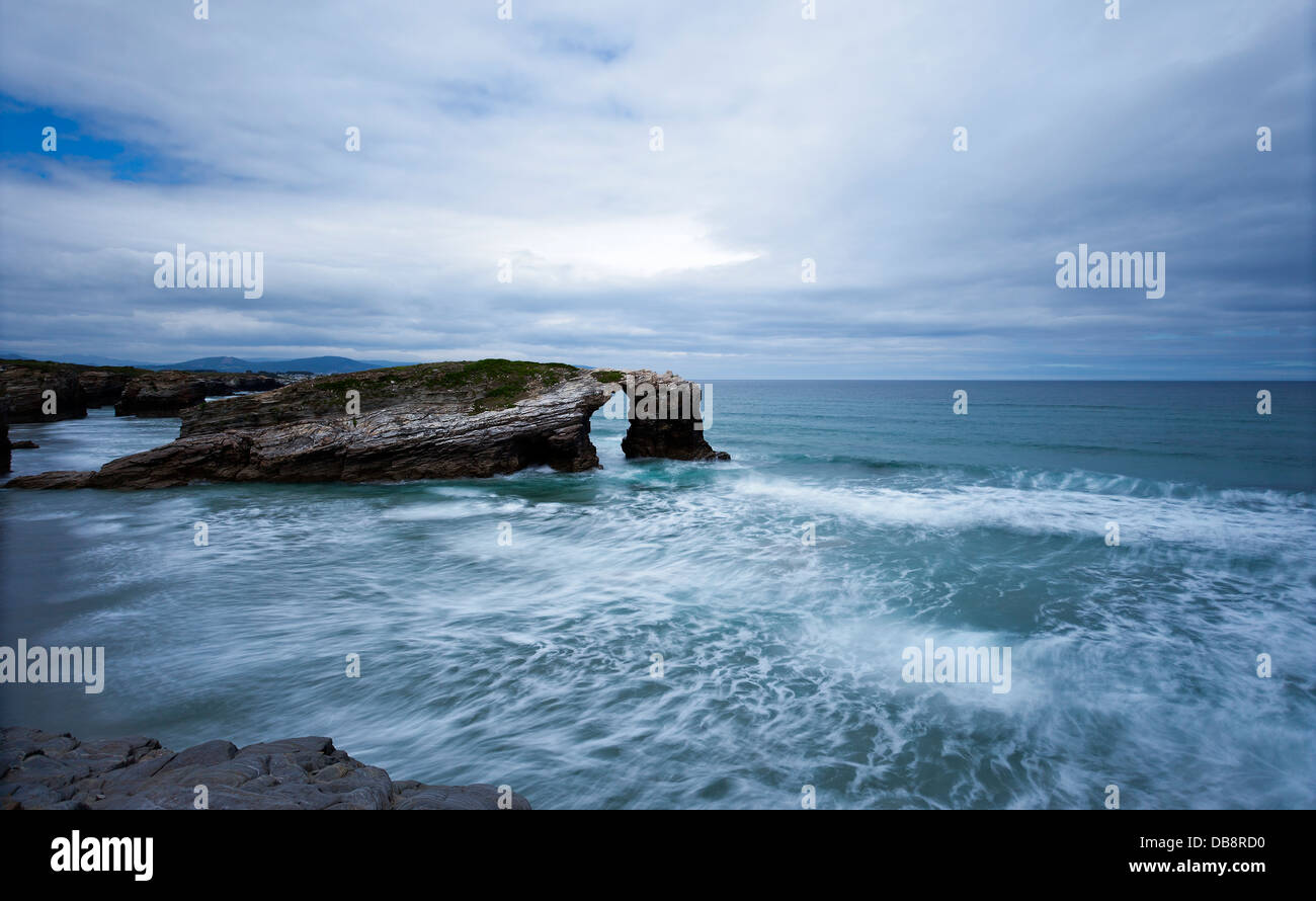 La Playa de las Catedrales, Galicia (España) Foto de stock