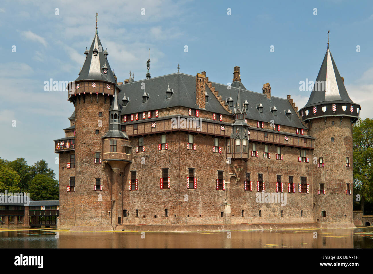 Castillo De Haar, Haarzuilens, Utrecht, Países Bajos Foto de stock