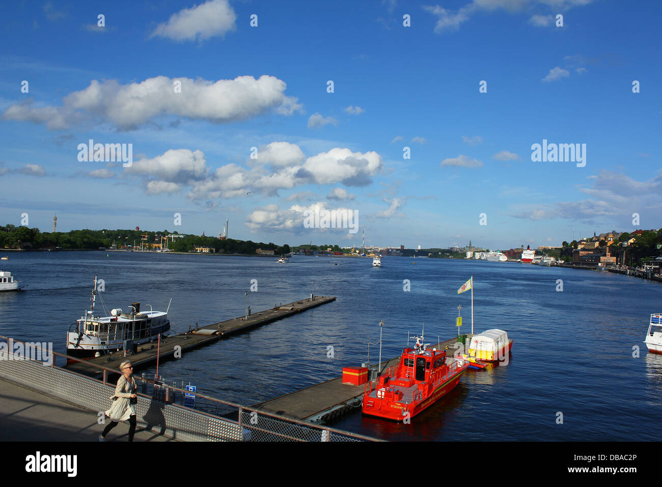 Barcos en Estocolmo, Suecia Foto de stock