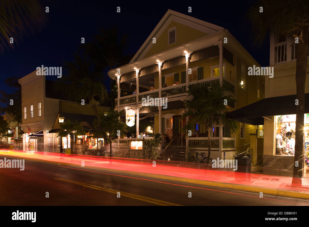 Los restaurantes de la calle Duval Old Town Historic District Key West, Florida, EE.UU. Foto de stock