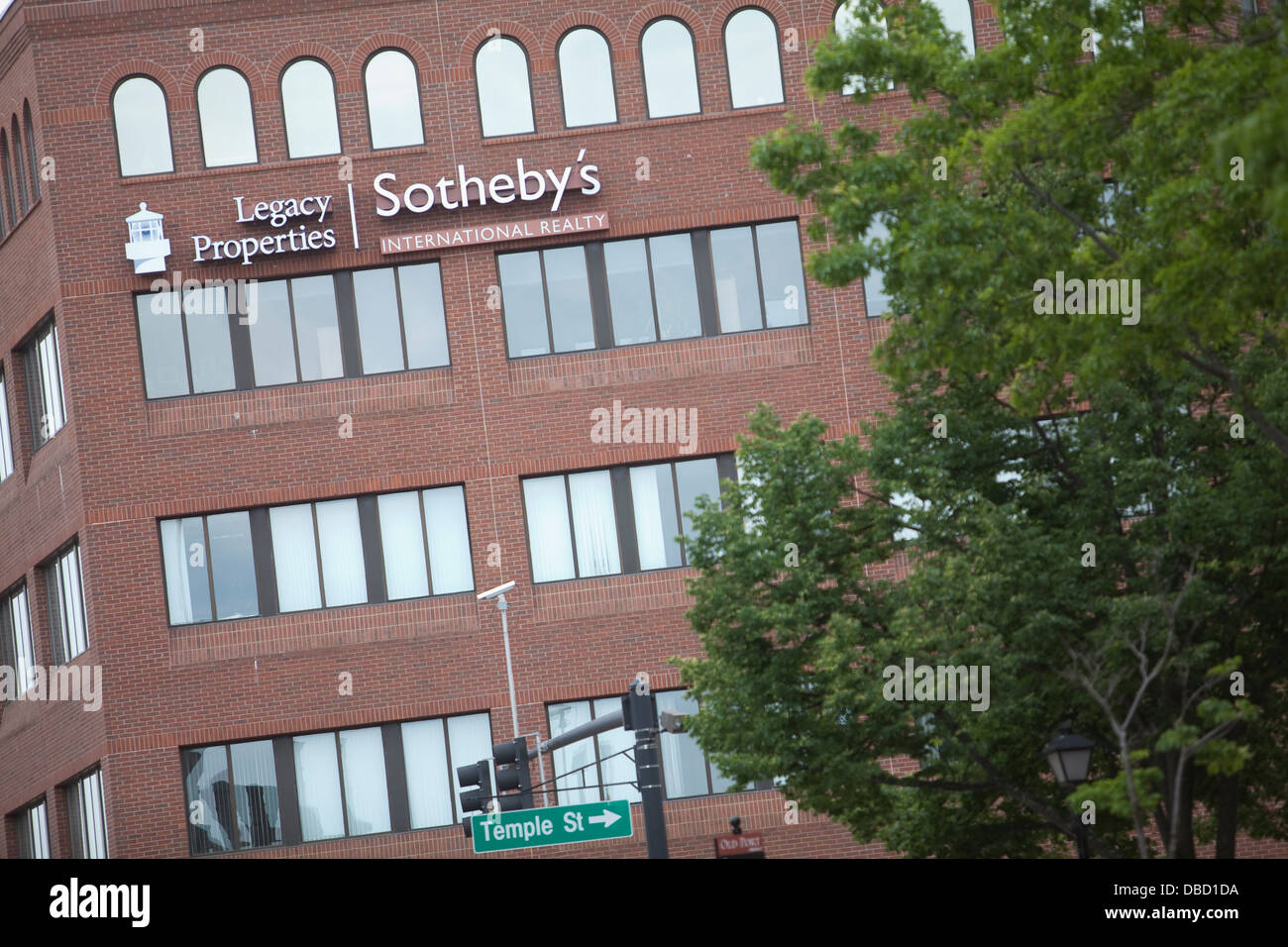 Propiedades heredadas Sotheby's International Realty es retratada en Portland, Maine Foto de stock