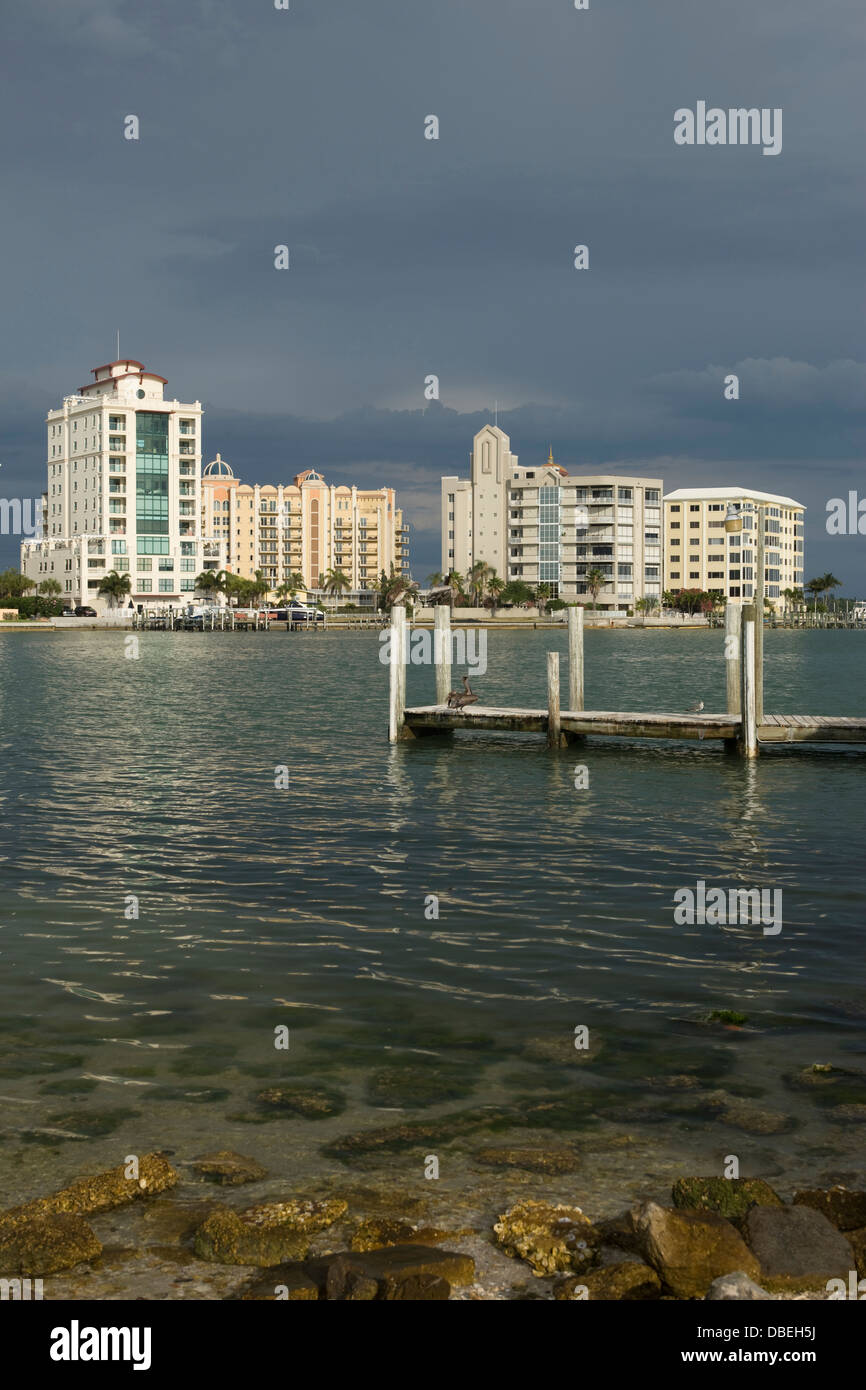 BAYFRONT Skyline Drive Sarasota Florida en el centro de la costa del golfo de EE.UU. Foto de stock