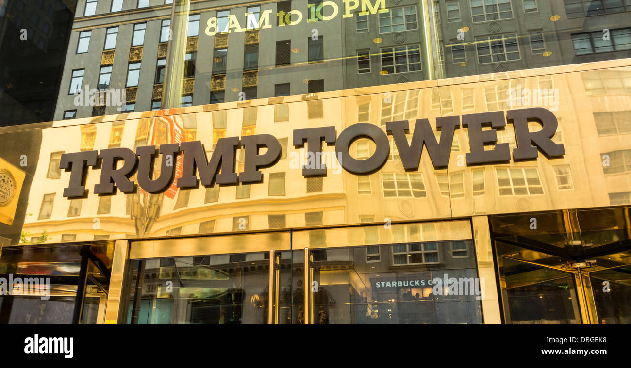 Trump Tower, el edificio, la ciudad de Nueva York Foto de stock