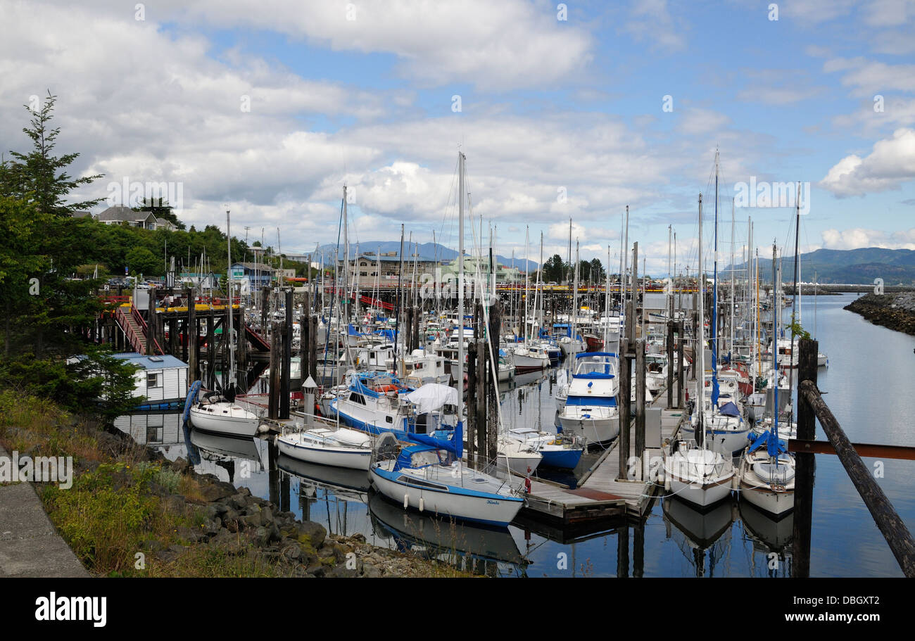 Marina. , Campbell River, la isla de Vancouver, British Columbia, Canadá. Foto de stock