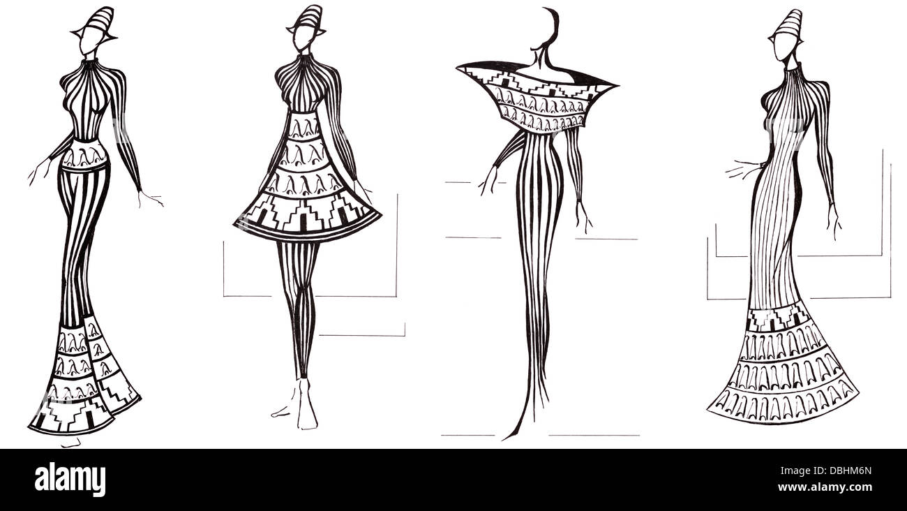 Boceto de moda - diseño de vestidos de modelo basado en la columna de arquitectura Fotografía de stock - Alamy Boceto de moda - diseño de vestidos de modelo basado en la columna de arquitectura Fotografía de stock - Alamy
