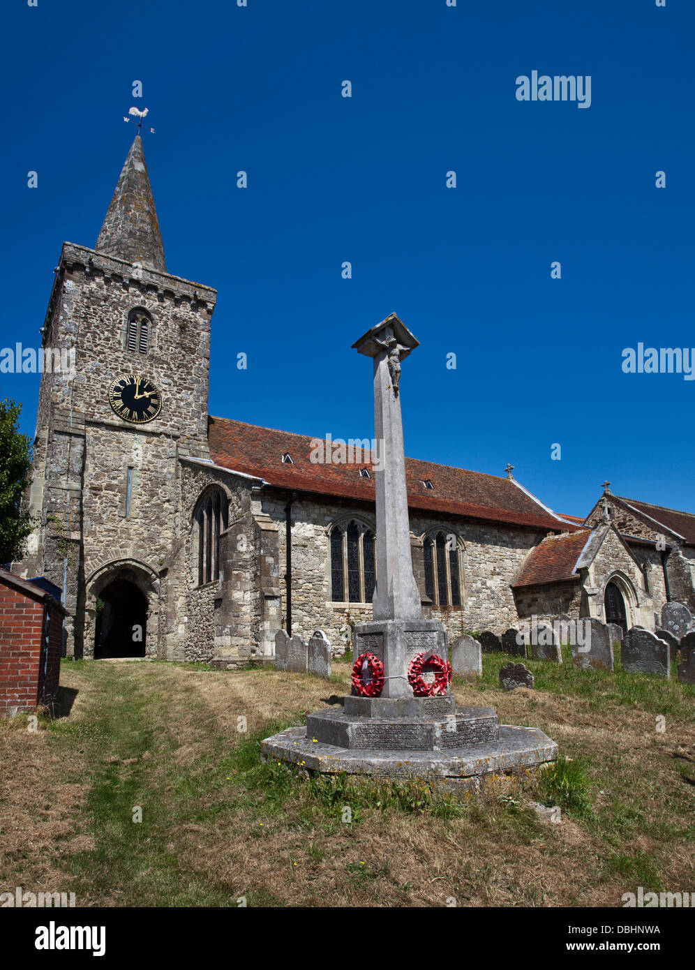 La Iglesia de Santa María Virgen, Brading, Isle of Wight, Hampshire, Inglaterra Foto de stock