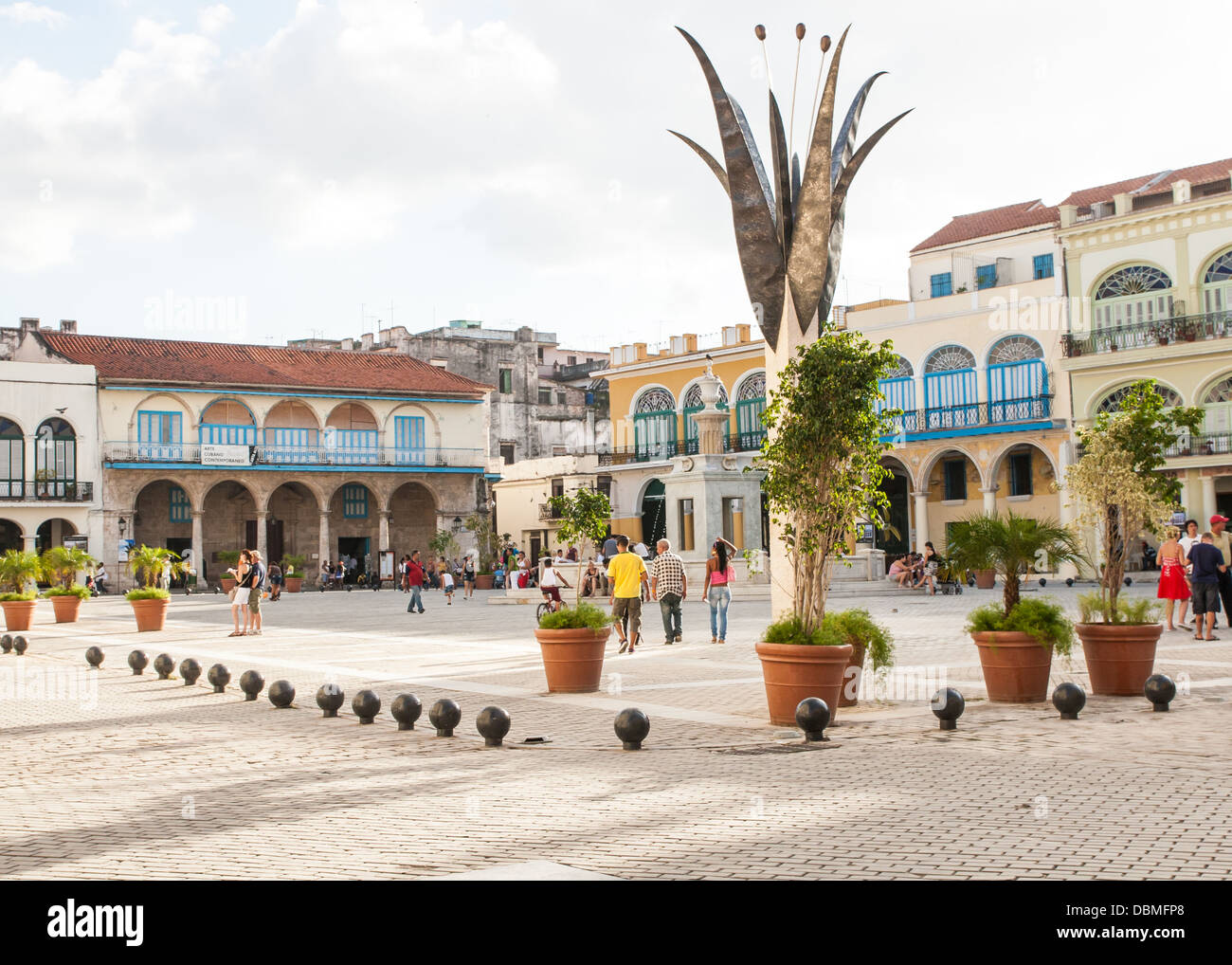 Plaza de La Habana, Cuba armers Town Square Foto de stock