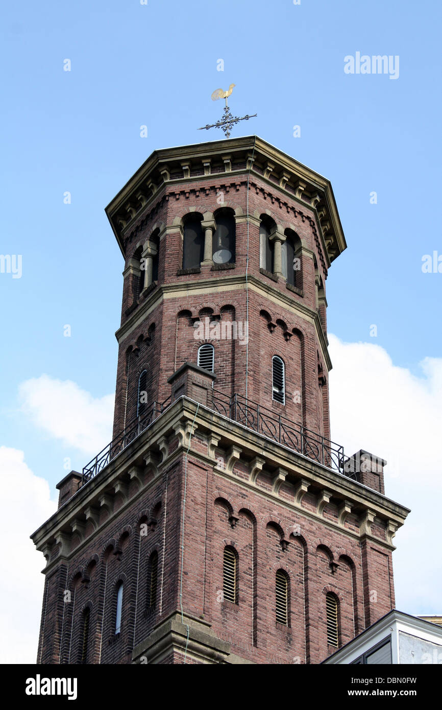 La torre de la casa del Papa Adriano VI en 1523 en Utrecht, Holanda. Foto de stock