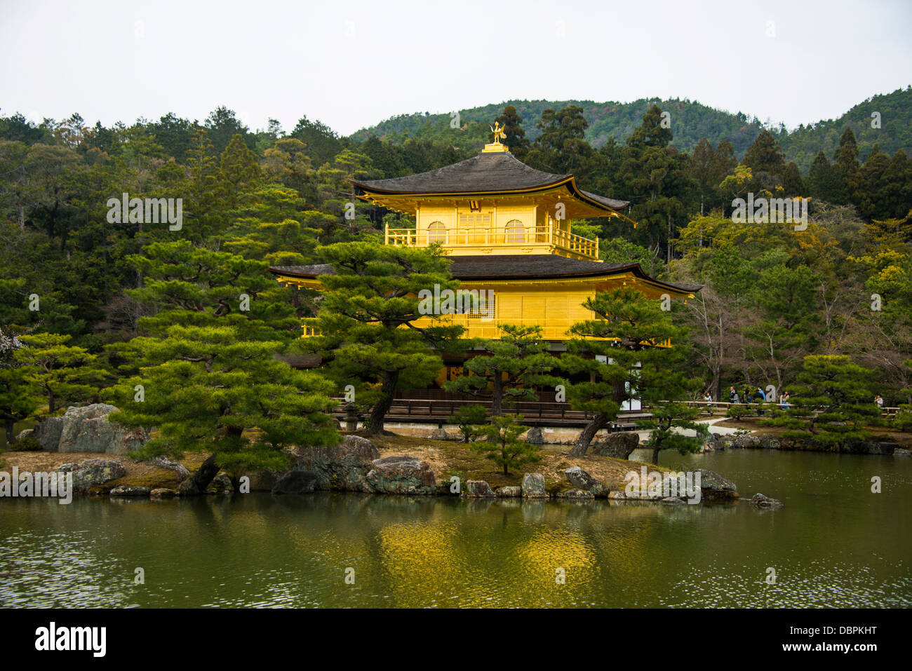 Kinkaku.Ji o golden pavillon templo budista, patrimonio mundial de la Unesco la vista de Kioto, Japón Foto de stock