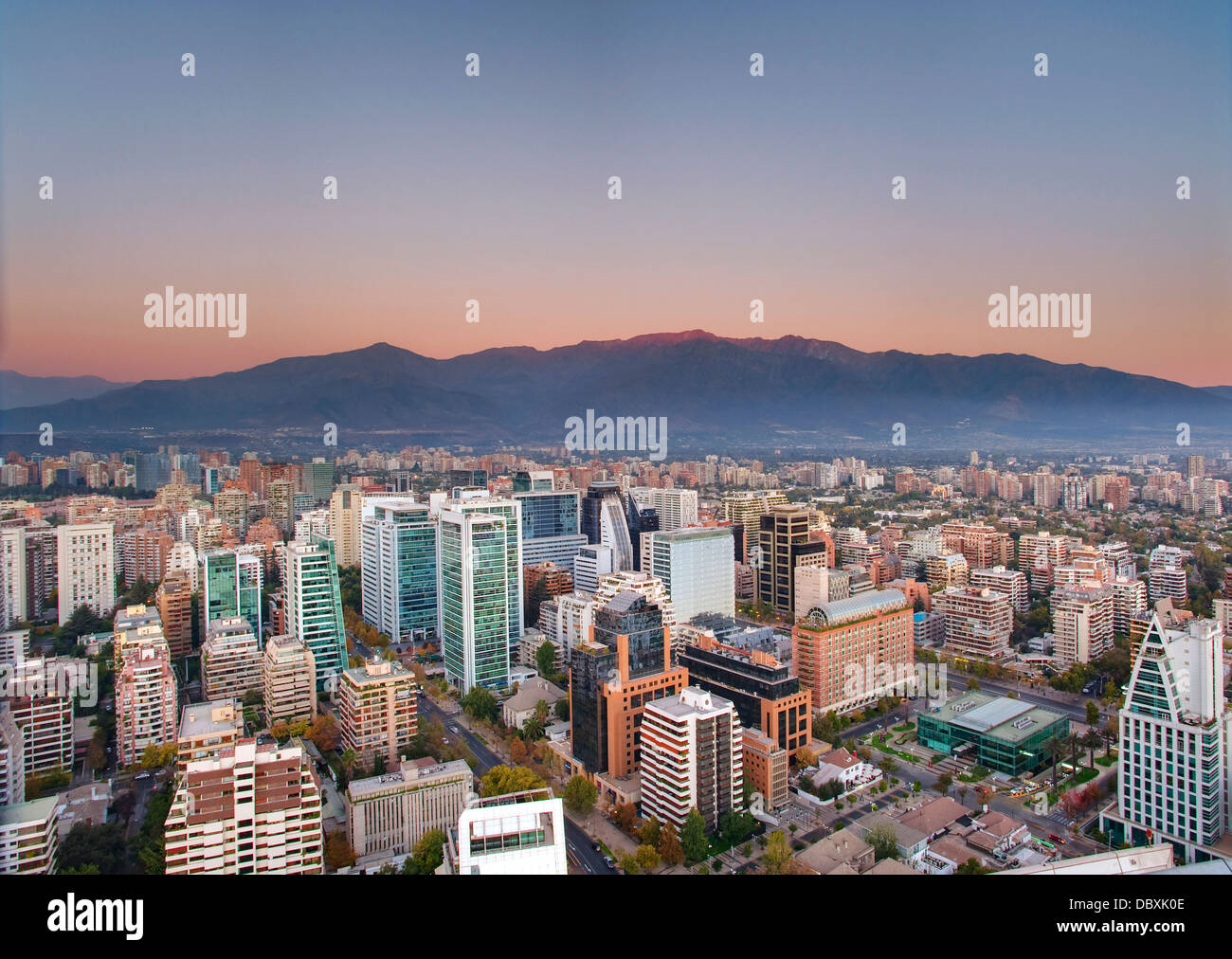 Santiago, Chile skyline Foto de stock
