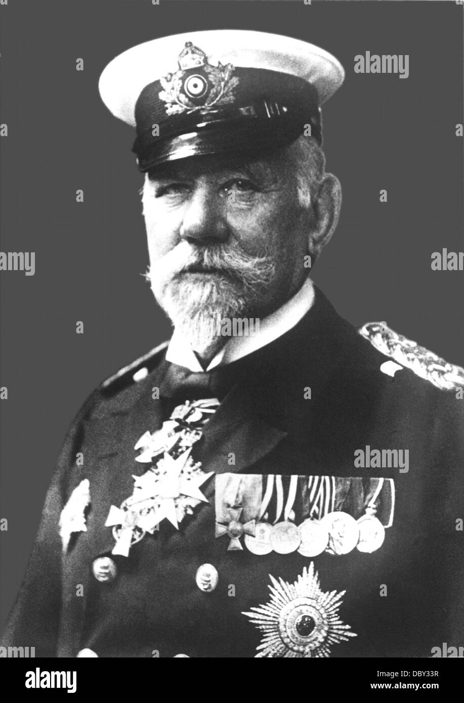 Hans von KOESTER (1844 - 1928), alemán "Great-Admiral' Foto de stock
