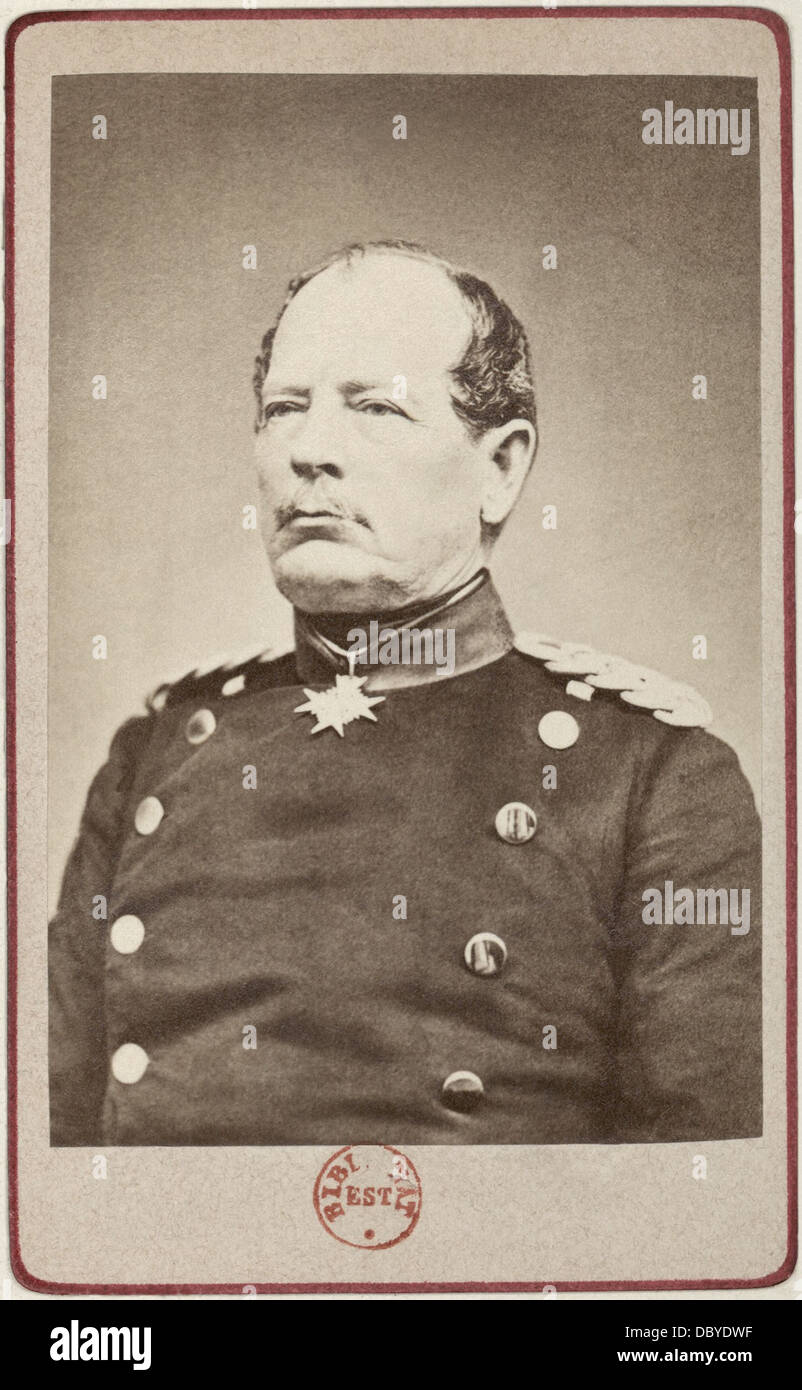 August von Werder (1808 - 1888), Prusianos, alemán, general. Foto de stock