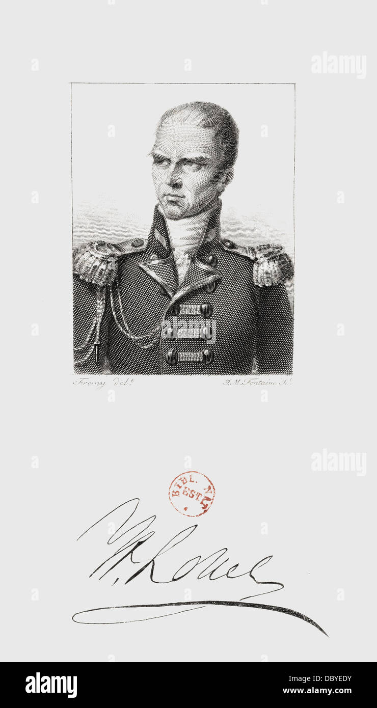 Sir Hudson Lowe (1769 - 1844) soldado angloirlandés y administrador colonial que es mejor conocido como Gobernador de Santa Elena donde él Foto de stock