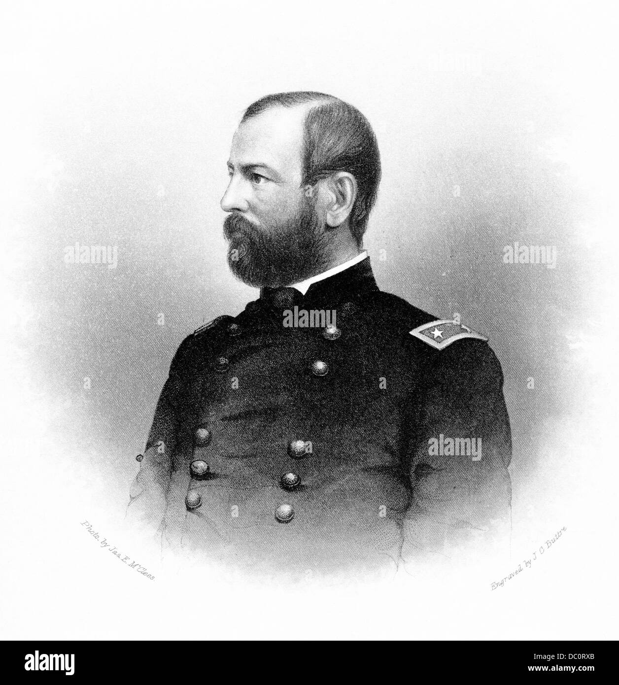 1800 1860 RETRATO GENERAL DE LA UNIÓN FITZ JOHN PORTER PERDIDO 2ND Batalla de Bull Run y fue juzgado militarmente posteriormente vindicados Foto de stock