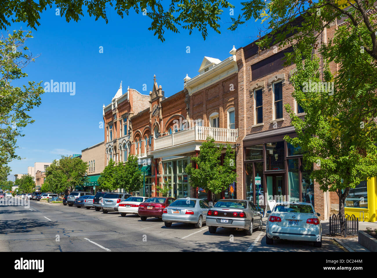 Center Street en el centro de Provo, Utah, EE.UU. Foto de stock