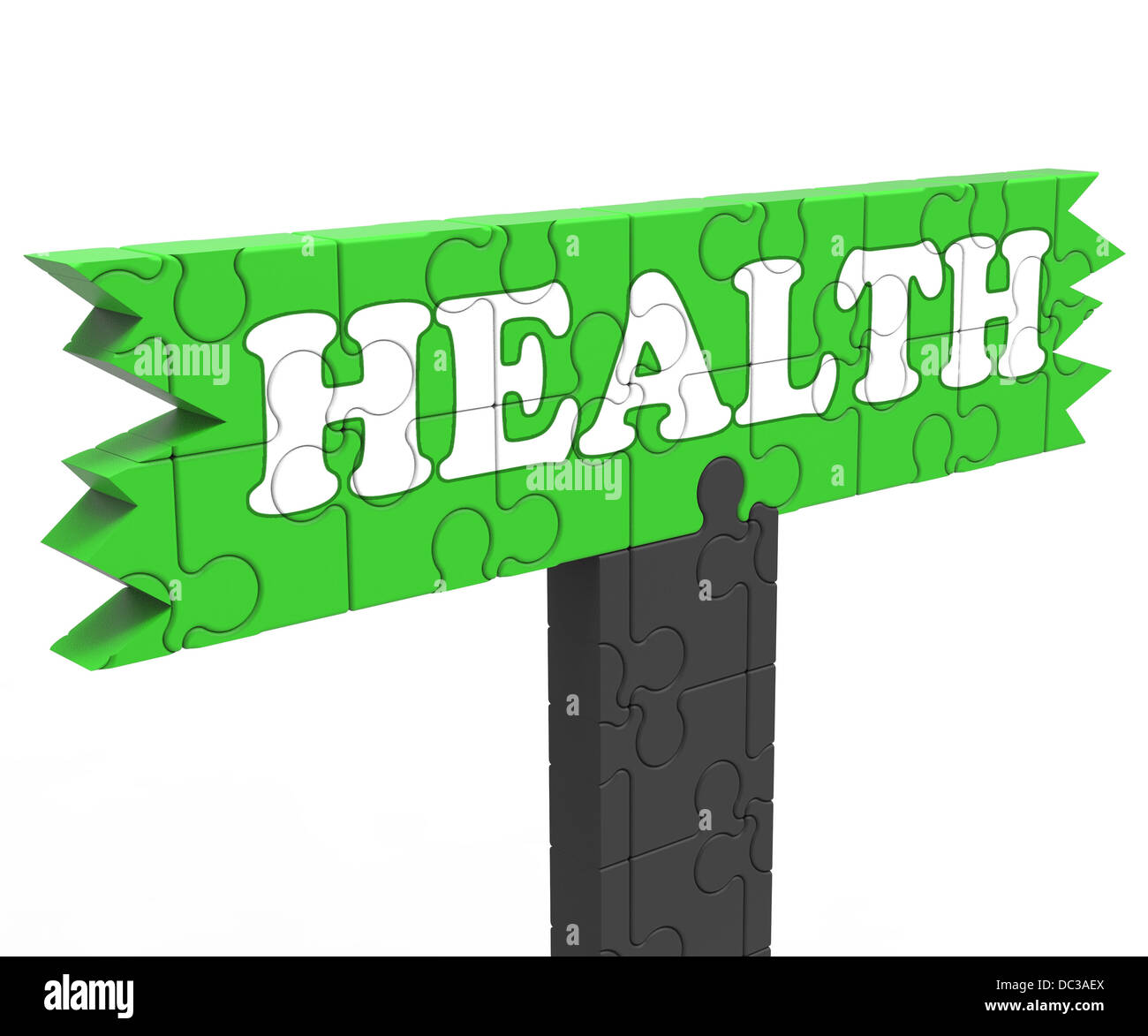 Signo de salud muestra el estado de bienestar de salud Foto de stock