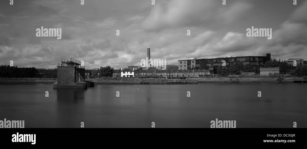 Río Lagan Belfast Foto de stock