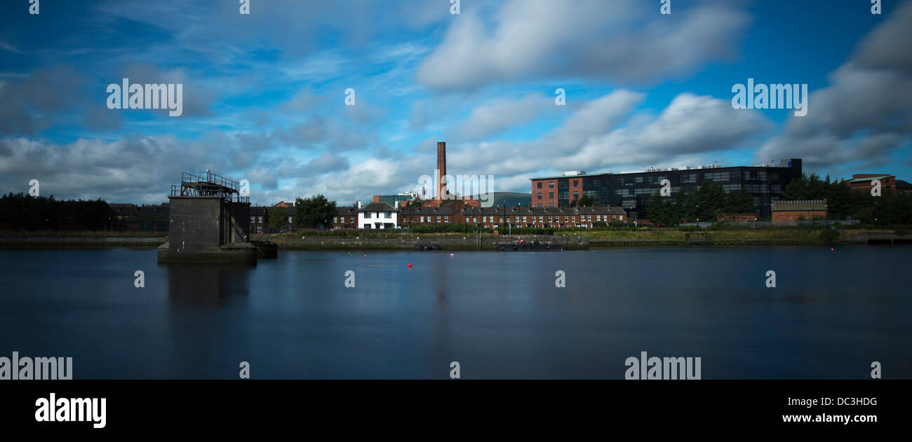 Río Lagan Belfast Foto de stock