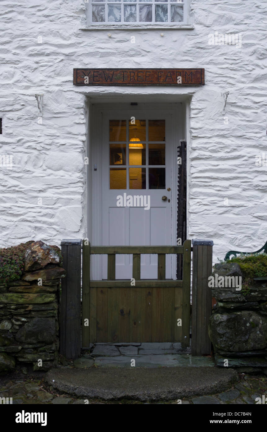 Borrowdale Yew Tree Farm, Lake District, Cumbria, Inglaterra. Un famoso B&B utilizadas por el Príncipe Carlos y su familia. Foto de stock