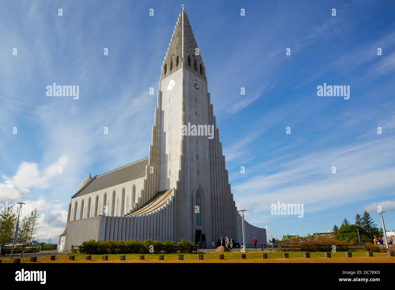 La iglesia Hallgrimskirkja, Reykjavik, Iceland Foto de stock