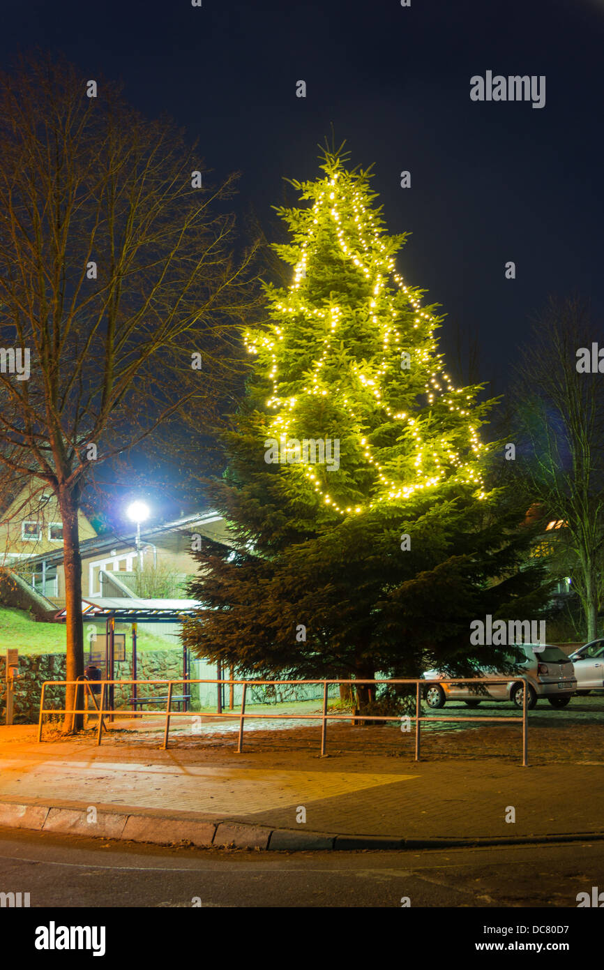 Un árbol de Navidad en Eckernforde Foto de stock